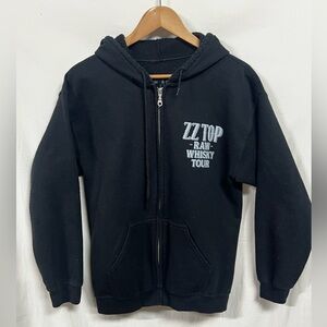 ZZ Top Raw Whiskey Tour Full Zip Hoodie Men Sz Medium